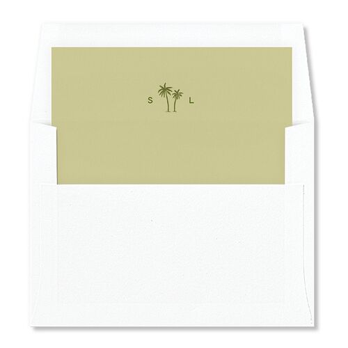 Cabana Stripes Bridal Shower Envelope Liners Olive Standard