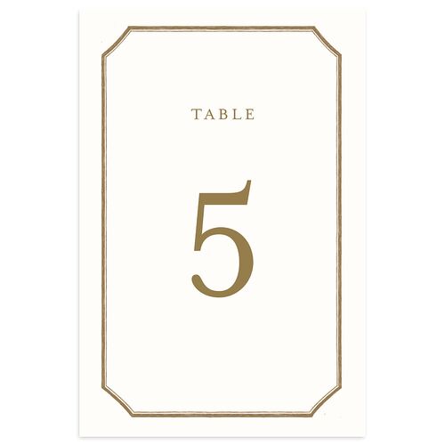 Classic Crest Table Numbers Fawn Signature