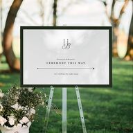 Refined Monogram Standard Direction Sign Large Dark Green Standard Indoor Foam Core L Direction