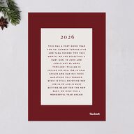 Festive Foliage Holiday Cards Gold Maroon Signature Blank Portrait  Standard