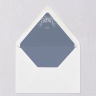 Antique Victorian Botanical Euro Envelope Liners Dusty Blue Luxe
