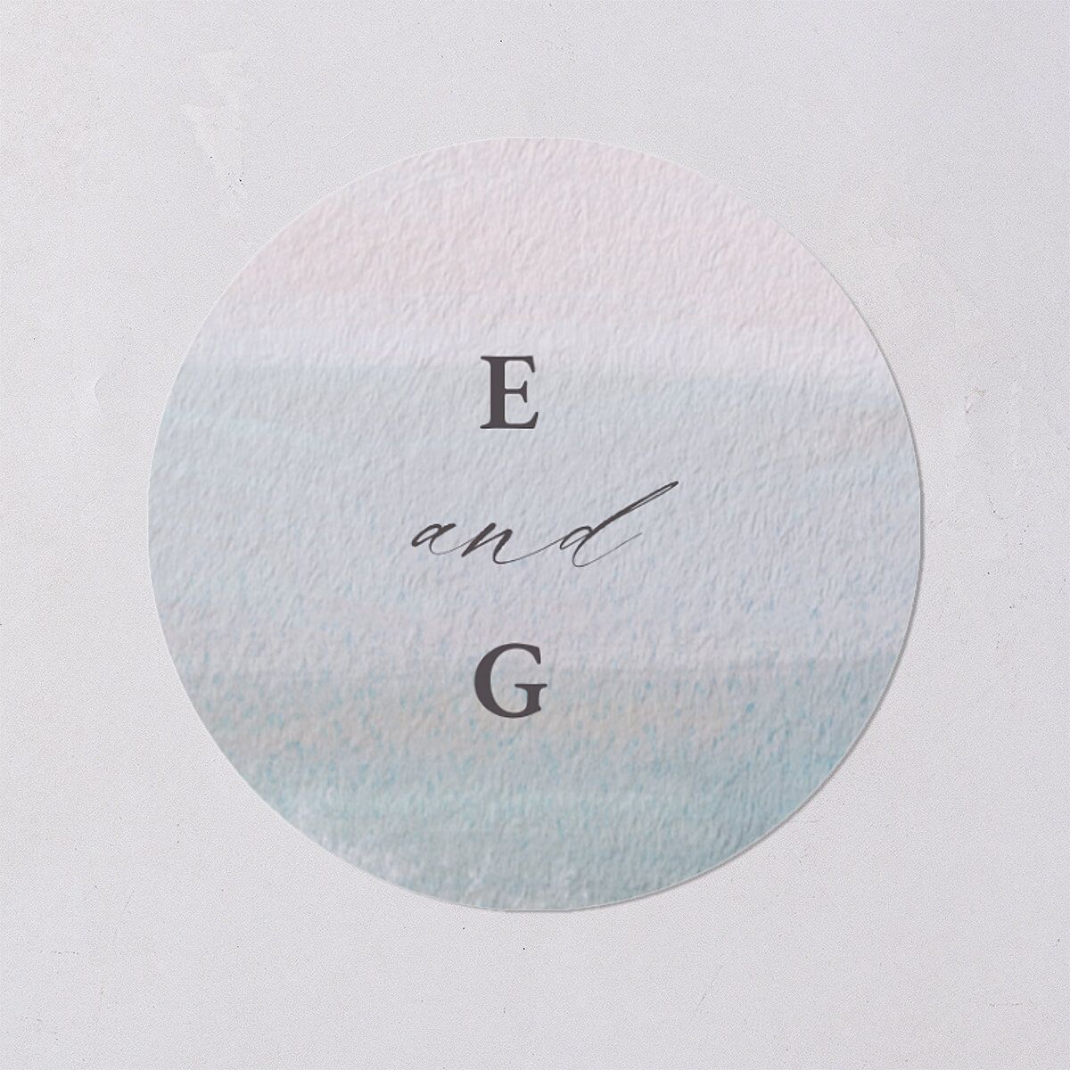 Abstract Beach Wedding Stickers Regency Blue Circle