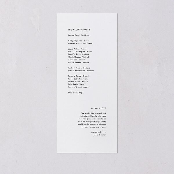 Forever Arch Wedding Programs Pure White Signature