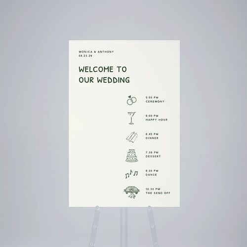 Hand Drawn Recipe Standard Welcome Sign Large Dark Camo Standard Outdoor Corrugated L Welcome