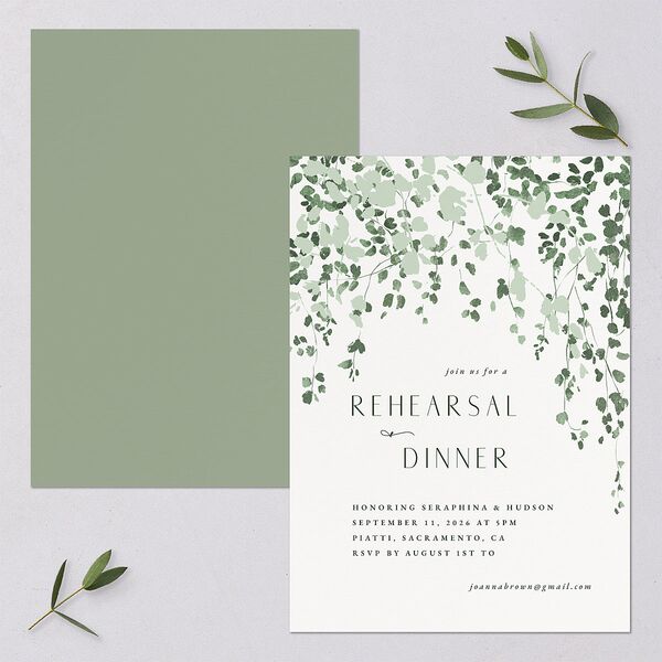 Cascading Florals Rehearsal Dinner Invitations Thyme Signature Blank