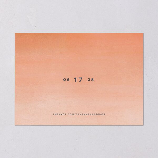 Vintage Island Save The Date Cards Rose Gold Signature smooth Blank No Standard