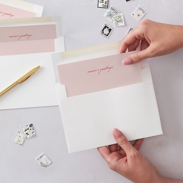 Ballpoint Holiday Envelope Liners Ruby Standard