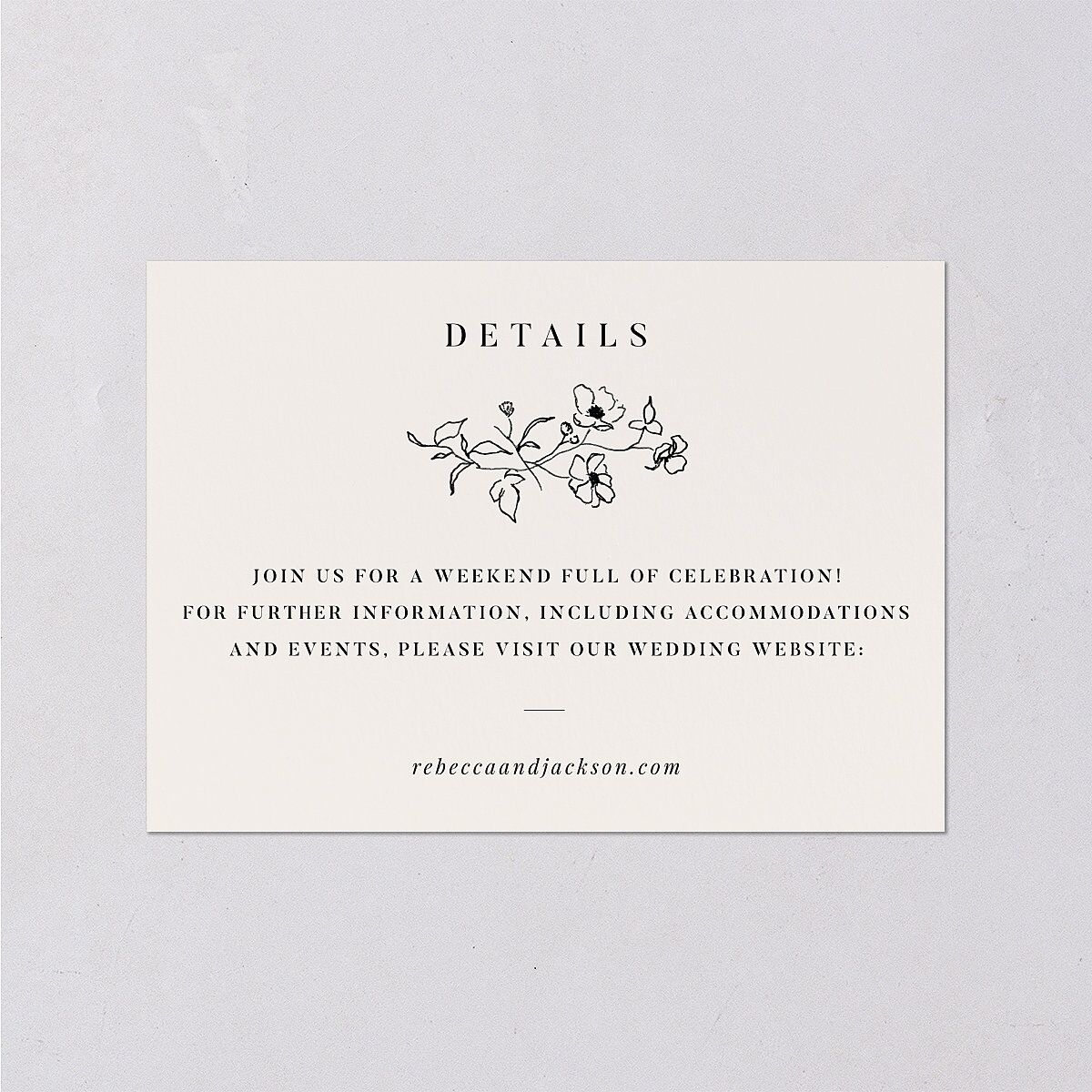 Elegant Minimal Wedding Enclosure Cards — view 1