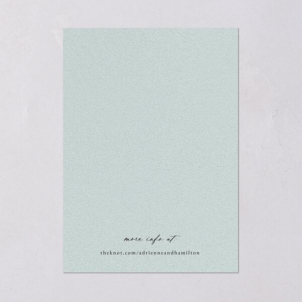 Beach Monogram Wedding Invitations Pale Blue Signature Blank No Standard