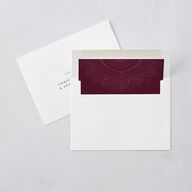 Indian Gilded Adornment Save The Date Cards Gold Burgundy Signature smooth Blank No Standard