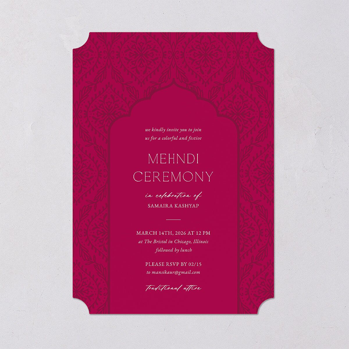 Gilded Lehenga Bridal Shower Invitations — view 2