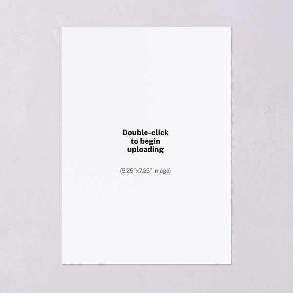 Upload Your Own Design Portrait Photo Save the Date Cards Pure White Signature smooth Blank No Standard