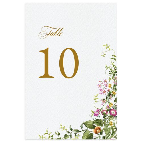 Opulent Garden Table Numbers Marigold Pearlescent