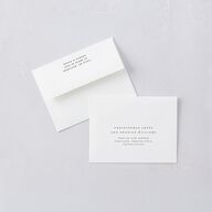 Elegant Photo Sidebar Thank You Card Envelopes Pure White White Both Recipient and Return Addresses Signature Standard