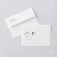 Editorial QR Wedding Invitations Midnight Signature Blank No Rounded