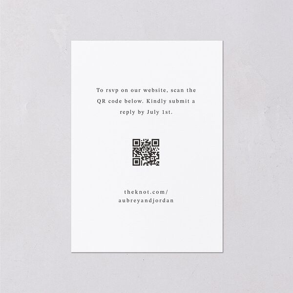 Botanical Luxury Foil Wedding Response Cards Pure White Gold Signature Standard