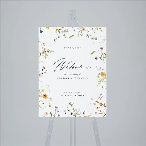 Dainty Wildflowers Standard Welcome Sign Medium Sunflower Standard Indoor Foam Core M Welcome