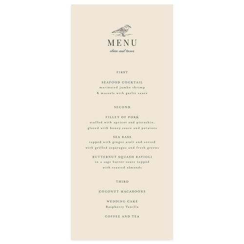Elegant Lighthouse Menus Linen Signature