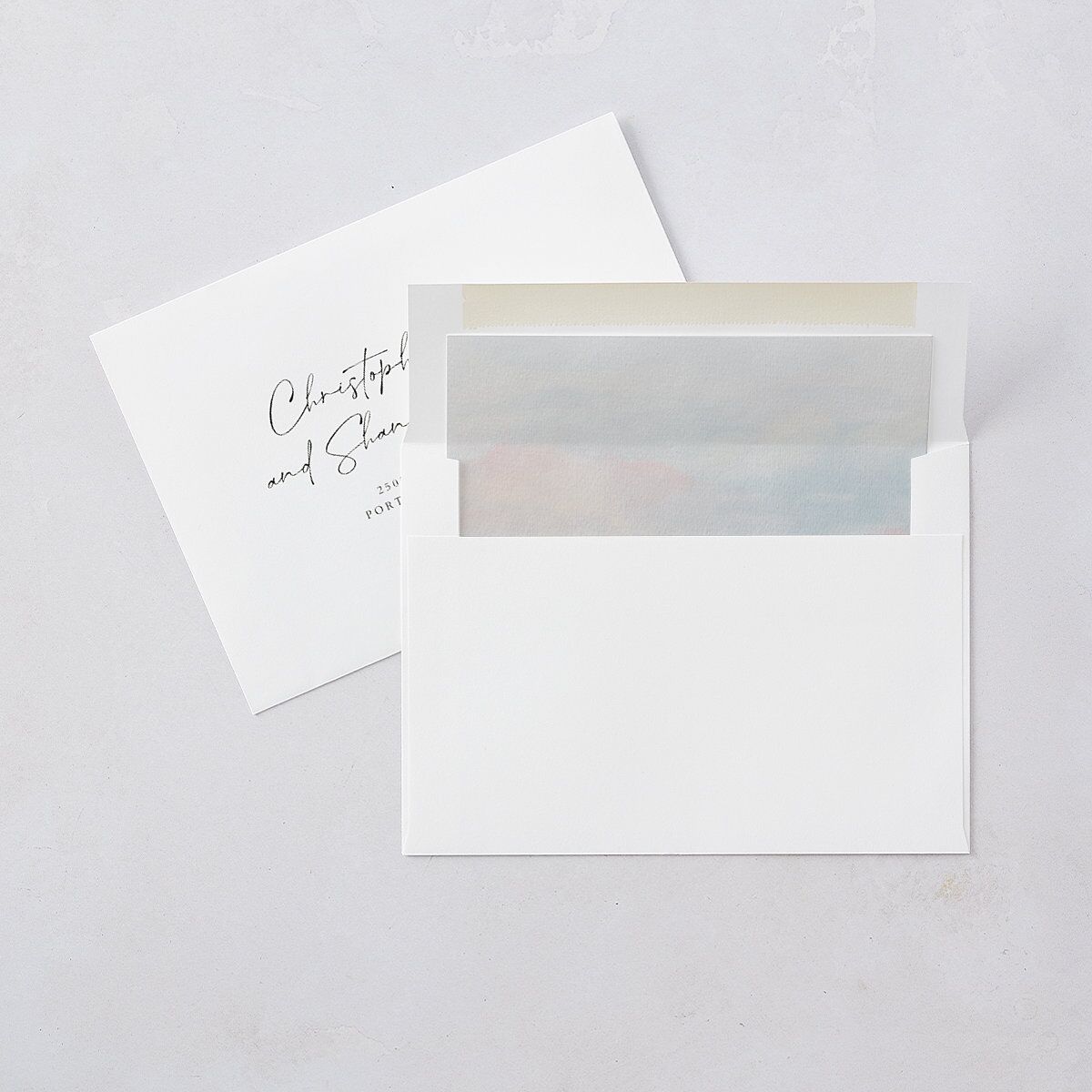 Rustic Reflection Bridal Shower Invitations Dusty Blue Signature Blank Standard
