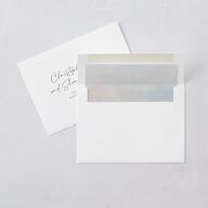 Rustic Reflection Bridal Shower Invitations Dusty Blue Signature Blank Standard