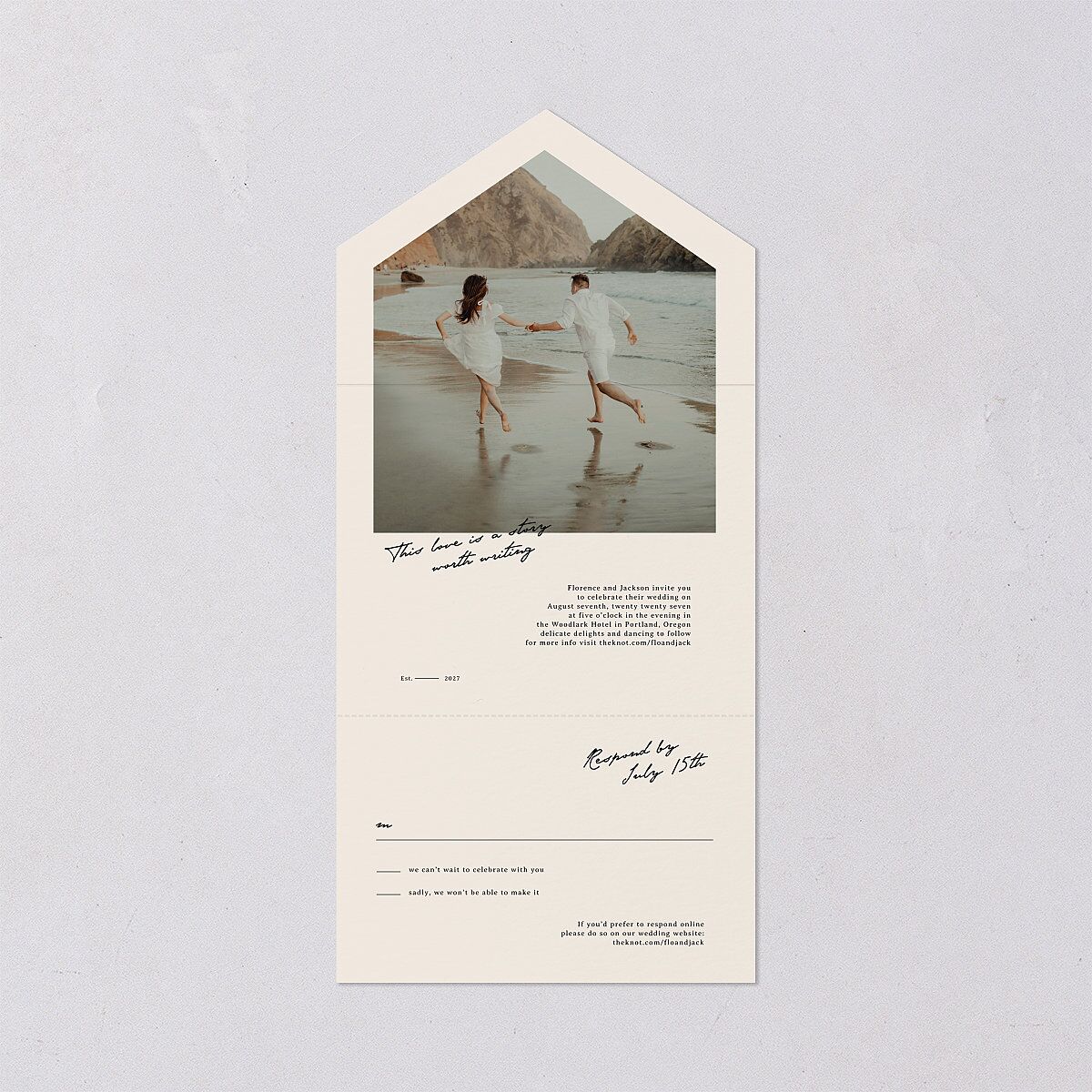 Vintage Film All-in-One Wedding Invitations — view 1