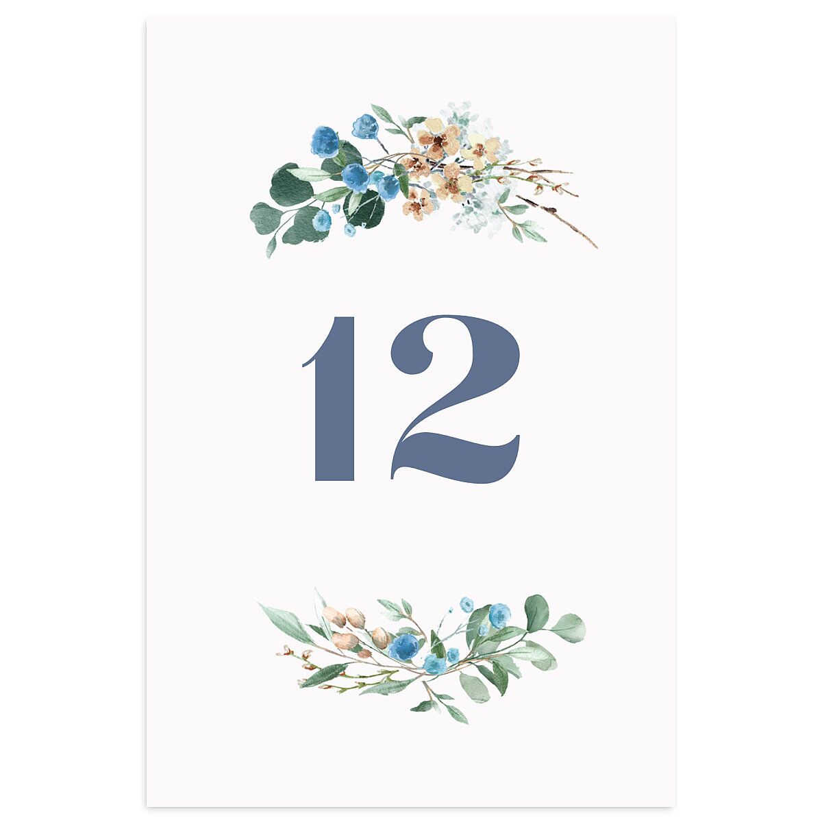 Rustic Greenery Table Numbers