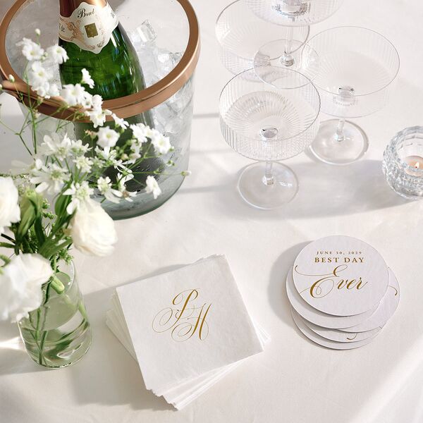 Opulent Garden Cocktail Napkins Scottish Green Napkin Uncoined