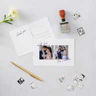 Hand Written With Love Thank You Postcards Jewel Blue