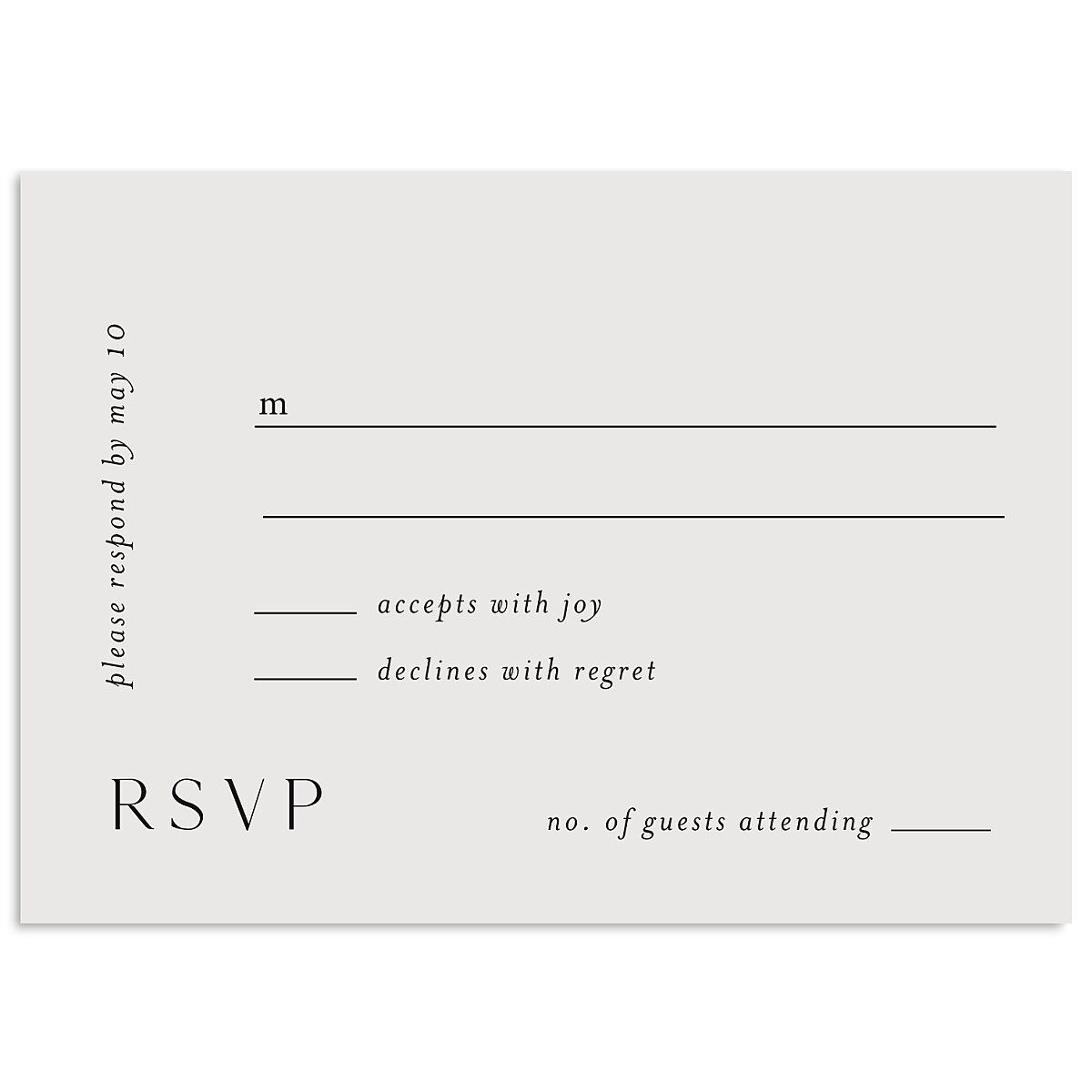 Modern Canvas Wedding Response Cards