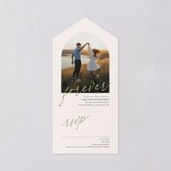 Forever Arch All-in-One Wedding Invitations Moss Signature Light Both Recipient and Return Addresses No