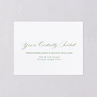 Romantic Floral Mountain All-in-One Wedding Invitations Meadow Signature Light Both Recipient and Return Addresses No