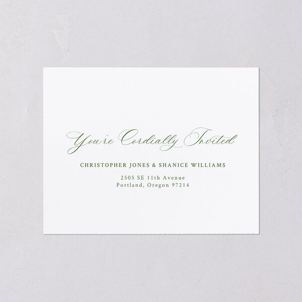 Romantic Floral Mountain All-in-One Wedding Invitations Meadow Signature Light Both Recipient and Return Addresses No