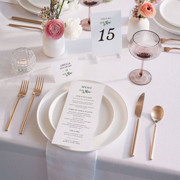 Leafy Hoops Place Cards Eucalyptus Signature