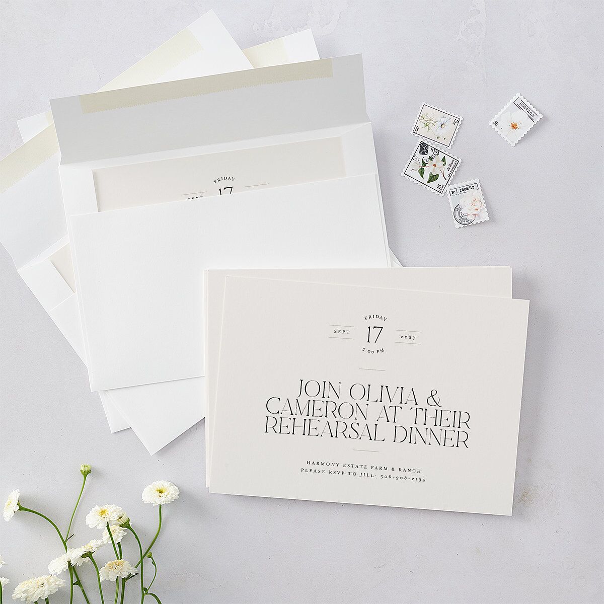 Photo Arch Rehearsal Dinner Invitations Taupe Signature Blank Standard