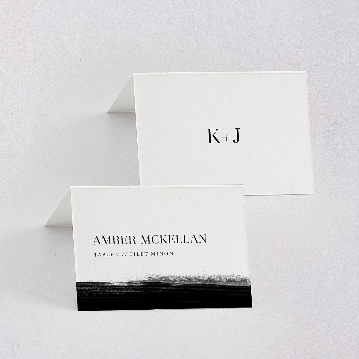 Painted Minimal Place Cards Midnight Signature