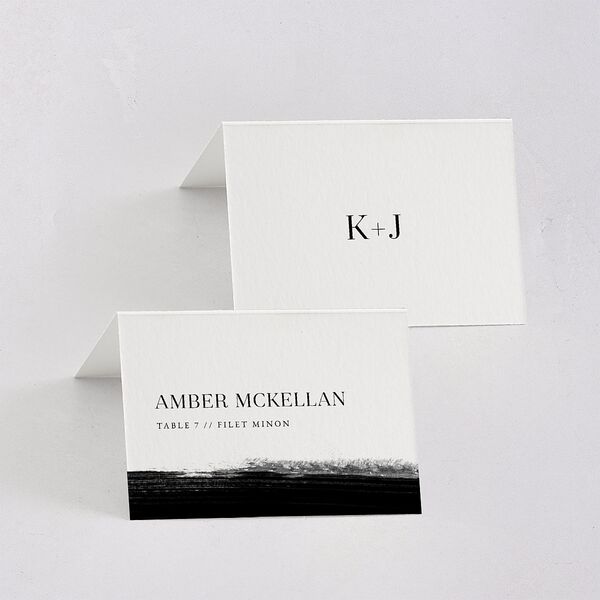 Painted Minimal Place Cards Midnight Signature