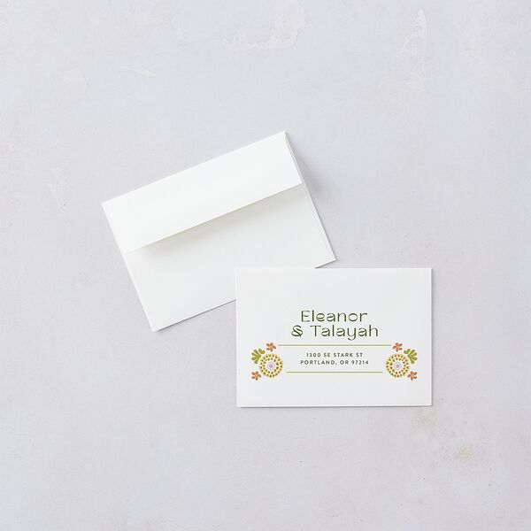 Wildflower Nouveau Wedding Response Cards Dark Camo Signature Standard