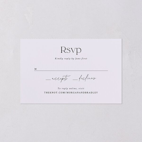 Wildflower Arch All-in-One Wedding Invitations Pure White Signature Light Both Recipient and Return Addresses No