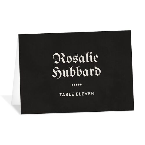 Moody Gothic Rose Place Cards Midnight Signature