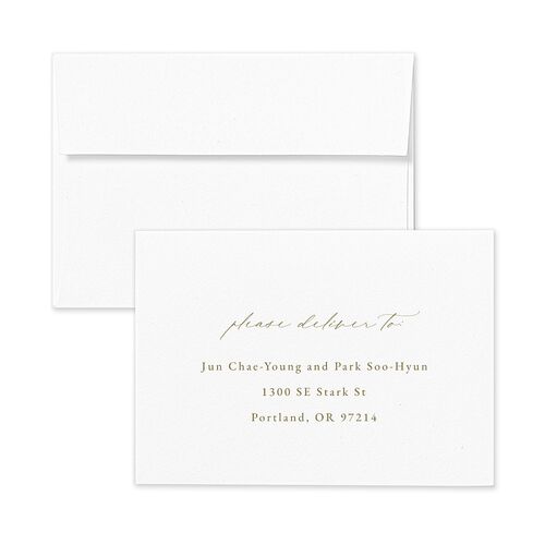 Bom Bloom Response Card Envelopes Terracotta Salmon Return Address Signature Standard