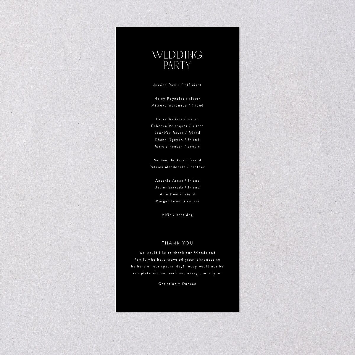 Shimmering Frame Wedding Programs Gold Licorice Signature