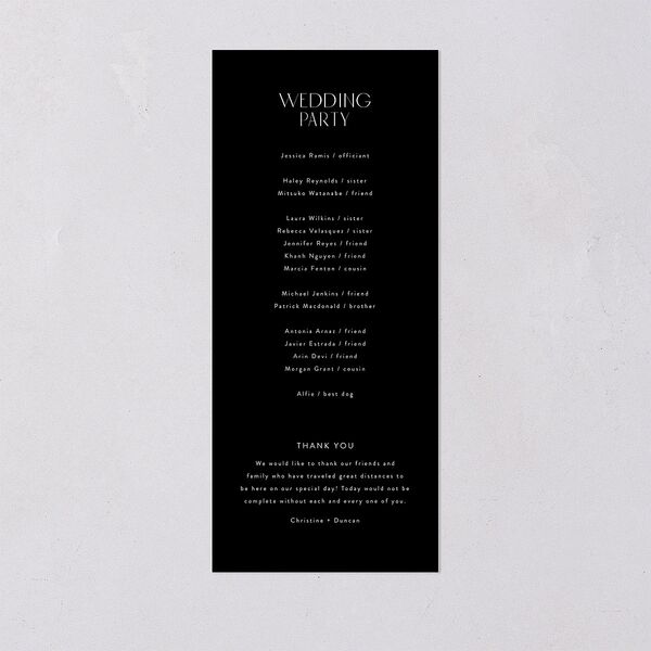 Shimmering Frame Wedding Programs Gold Licorice Signature