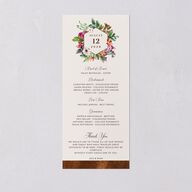 Bronze Floral Frame Wedding Programs Ivory Signature