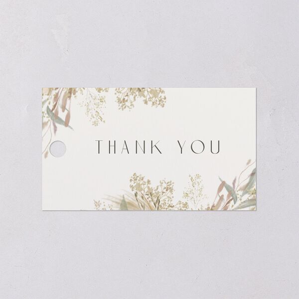 Ethereal Pampas Favor Gift Tags Gold Thyme Signature
