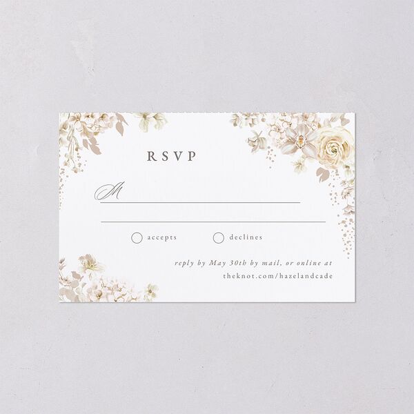 Luxury Floral Archway All-in-One Wedding Invitations Dijon Signature Light Both Recipient and Return Addresses No