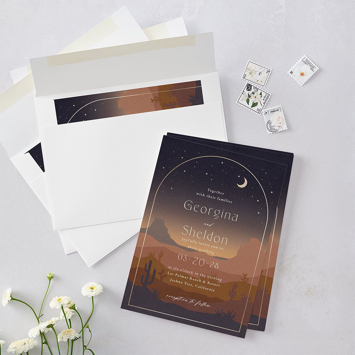 Desert Moon Wedding Invitations — view 4