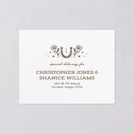 Southwestern Nouveau All-in-One Wedding Invitations Umber Signature Light Both Recipient and Return Addresses No