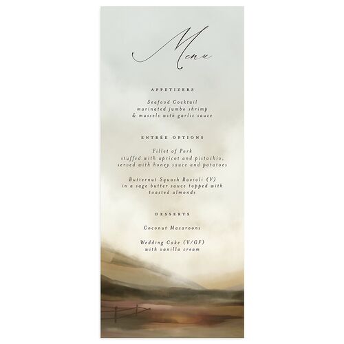 Western Valley Menus Tan Signature