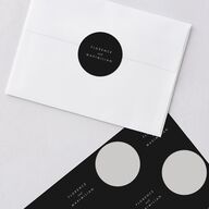 Modern Initials Wedding Stickers Midnight Sticker