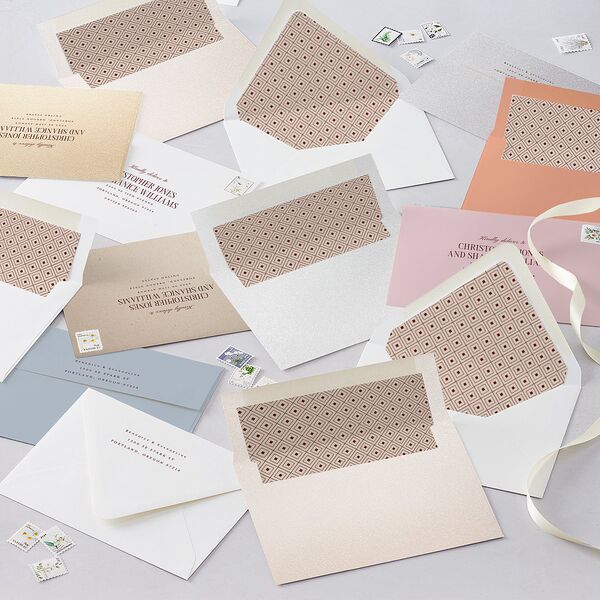 Elegant Diamond Pattern Save the Date Cards Burgundy Signature smooth Blank No Standard